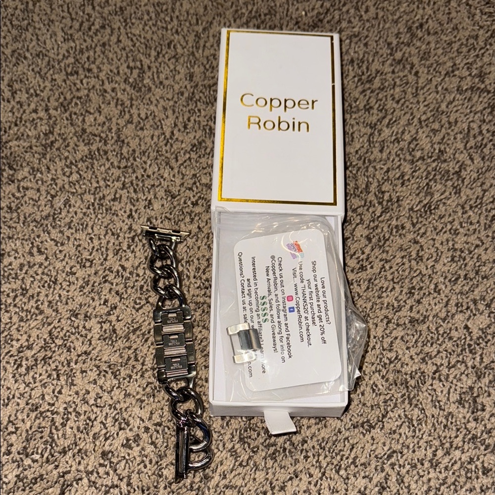 Silver chain Apple Watch band
